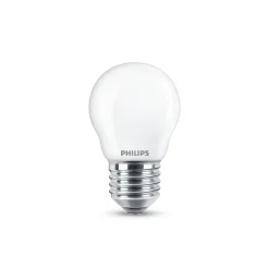 Philips LED lamp E27 P45 4,3W 2.700K opaal per 2