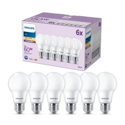 Philips LED lamp E27 8W 806lm 2.700K mat per 6
