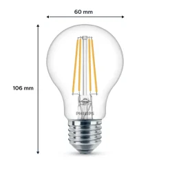Philips LED lamp E27 7W 850lm 4.000K helder per 3