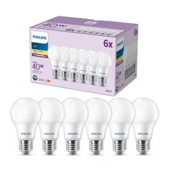 Philips LED lamp E27 4,9W 470lm 2.700K mat per 6