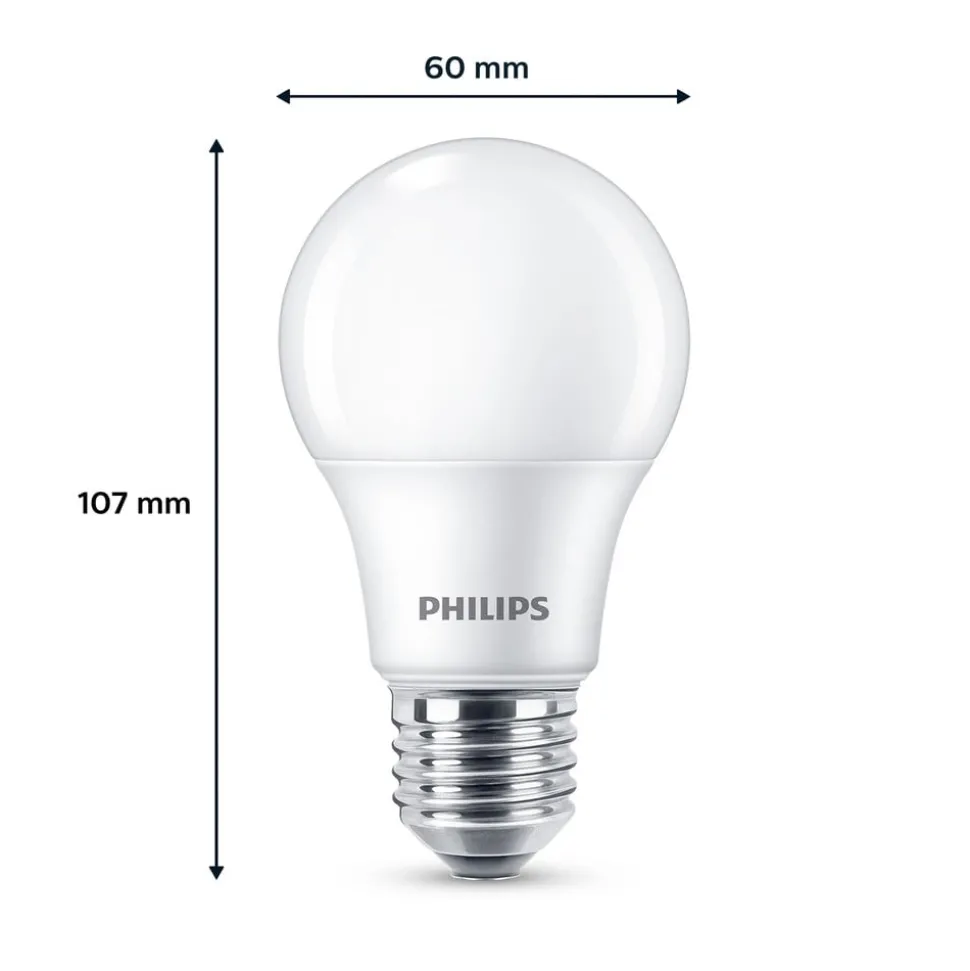Philips LED lamp E27 4,9W 470lm 2.700K mat per 6