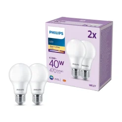 Philips LED lamp E27 4,9W 470lm 2.700K mat per 2