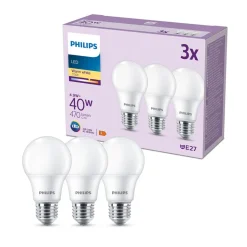 Philips LED lamp E27 4,9W 470lm 2.700K mat per 3