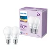 Philips LED lamp E27 8W 806lm 2.700K mat per 2