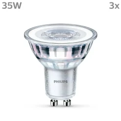 Philips LED lamp GU10 3.5W 255lm 827 helder 36° 3st