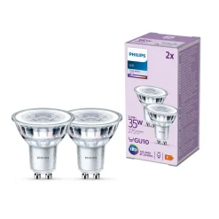 Philips LED lamp GU10 3,5W 275lm 840 helder 36° 2st