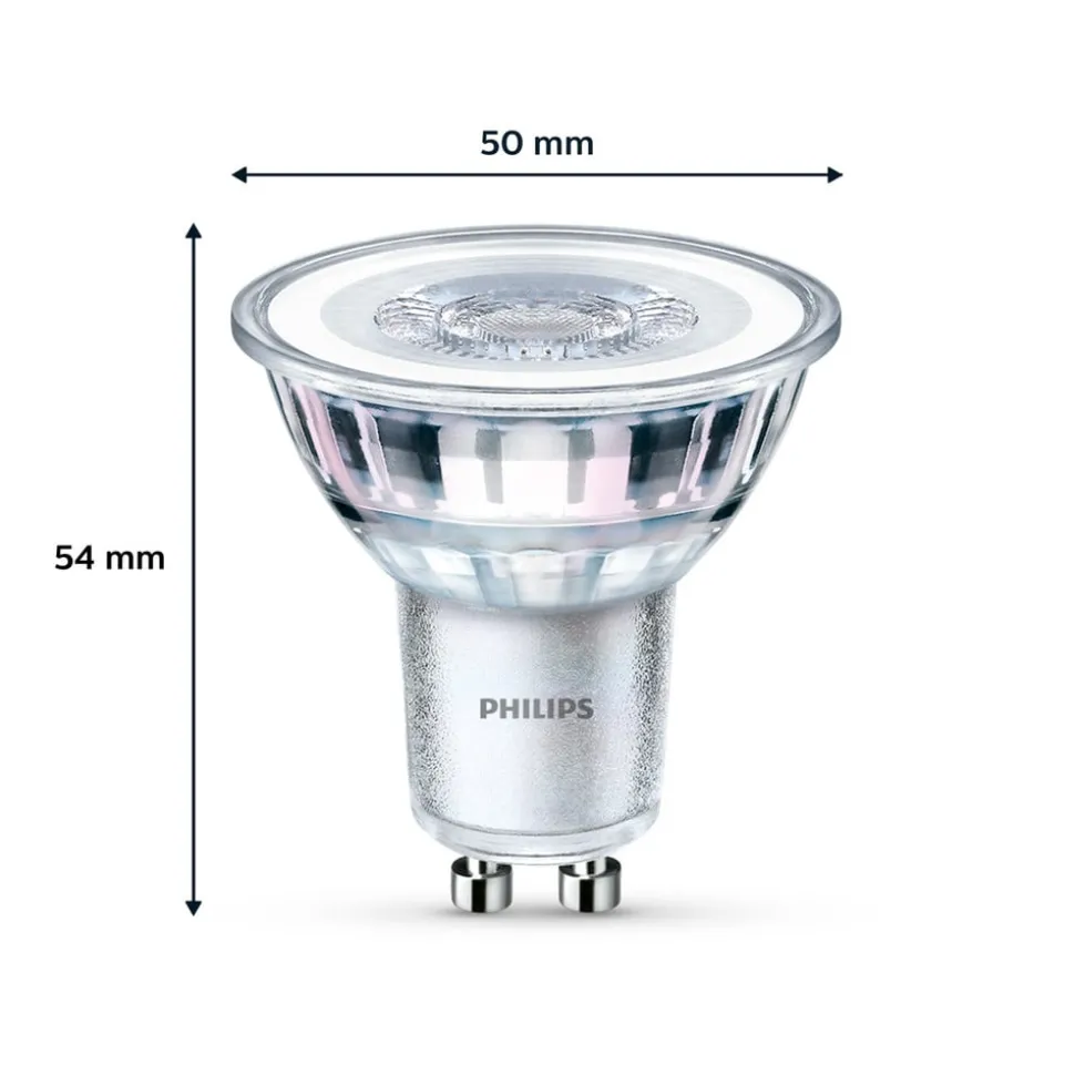 Philips LED lamp GU10 4,6W 355lm 827 helder 36° 3st
