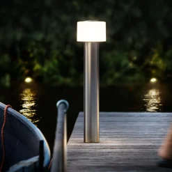 Philips LED sokkellamp Otis UE, roestvrij staal, IP44