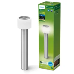 Philips LED sokkellamp Otis UE, roestvrij staal, IP44