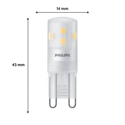 Philips LED stiftlamp G9, 1,9 W, 2700 K, dimbaar