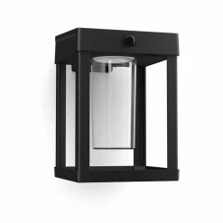 Philips LED wandlamp Camill zwart/helder, 14 x 14 cm