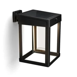 Philips LED wandlamp Camill zwart/helder, 14 x 14 cm