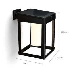 Philips LED wandlamp Camill, zwart/wit, 14 x 14 cm