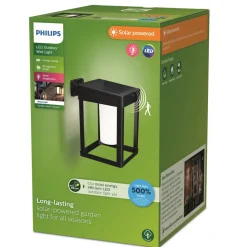 Philips LED wandlamp Camill, zwart/wit, 14 x 14 cm