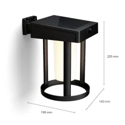 Philips LED wandlamp Camill, zwart/wit, Ø 14 cm