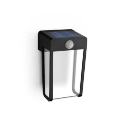 Philips LED wandlamp Shroud, zwart/helder, sensor