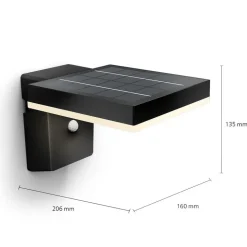 Philips LED wandlamp Zonal, kop 16 x 16 cm