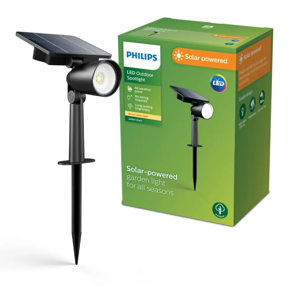 Philips LED-buitenspot Ashlyn, zwart, IP44