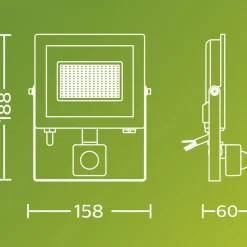 Philips LED-buitenspot Lois UE Sensor, 14 W, 5.000 K IP65