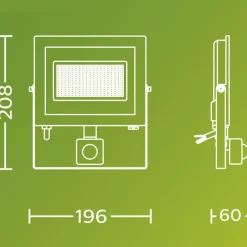 Philips LED-buitenspot Lois UE Sensor, 24 W, 5.000 K IP65