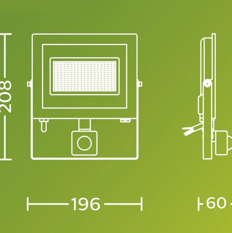 Philips LED-buitenspot Lois UE Sensor, 24 W, 5.000 K IP65