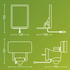 Philips LED-buitenspot op zonne-energie Tylus, zwart 5.000K sensor