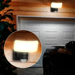 Philips LED-buitenspot op zonne-energie Tylus, zwart 3.000K sensor