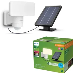 Philips LED-buitenspot op zonne-energie Tylus, wit, 3.000 K, sensor