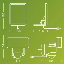 Philips LED-buitenspot op zonne-energie Tylus, wit, 5.000 K, sensor