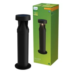 Philips LED-sokkellamp Avery, zwart, IP44