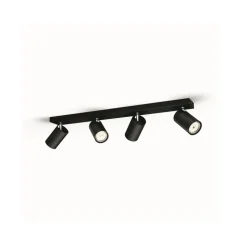 Philips myLiving Kosipo spot GU10 zwart 4-lamps