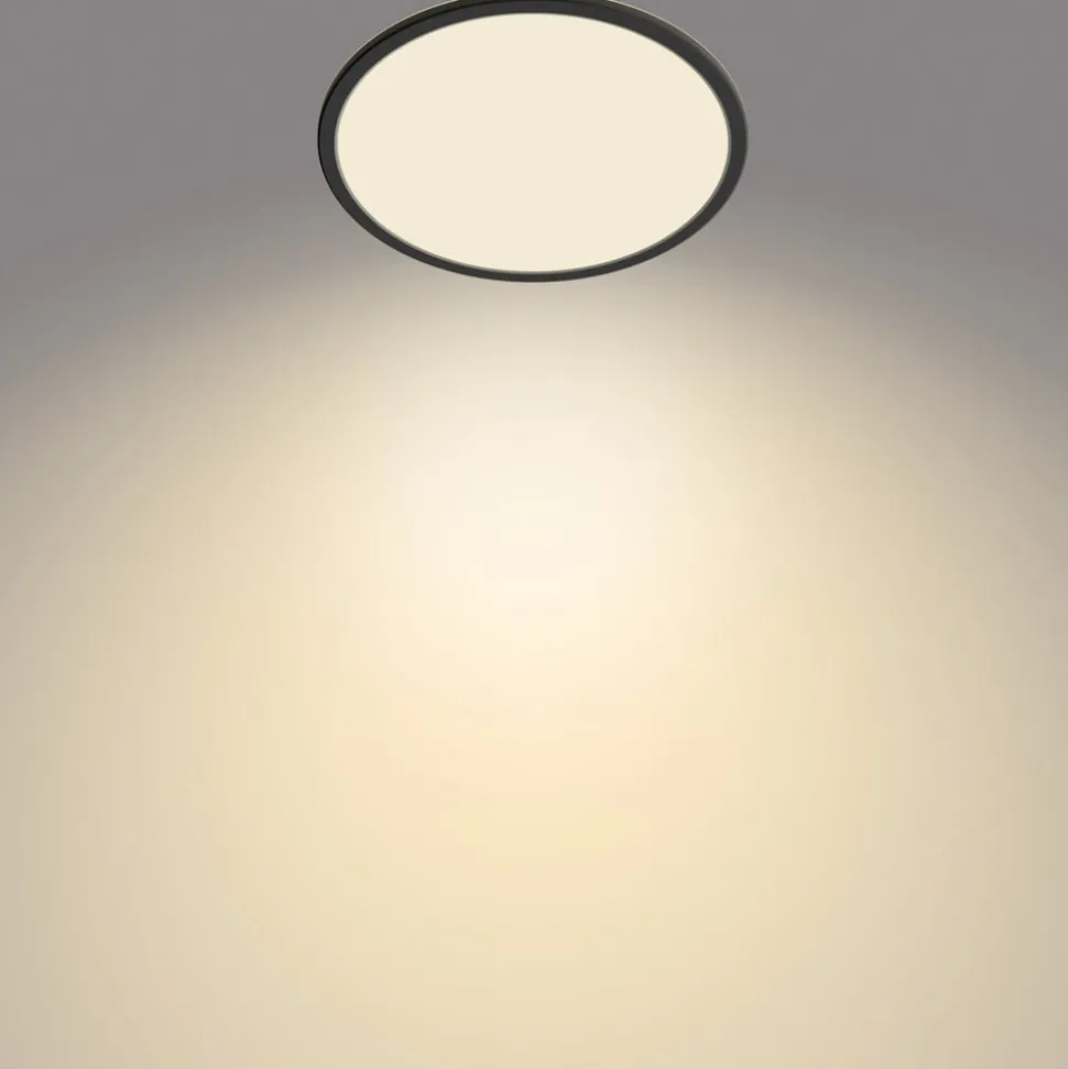 Philips SuperSlim LED IP44 2.700K Ø 29,5 cm zwart