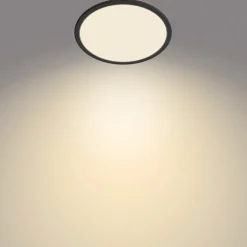Philips SuperSlim LED IP44 2.700K Ø 24,5 cm zwart
