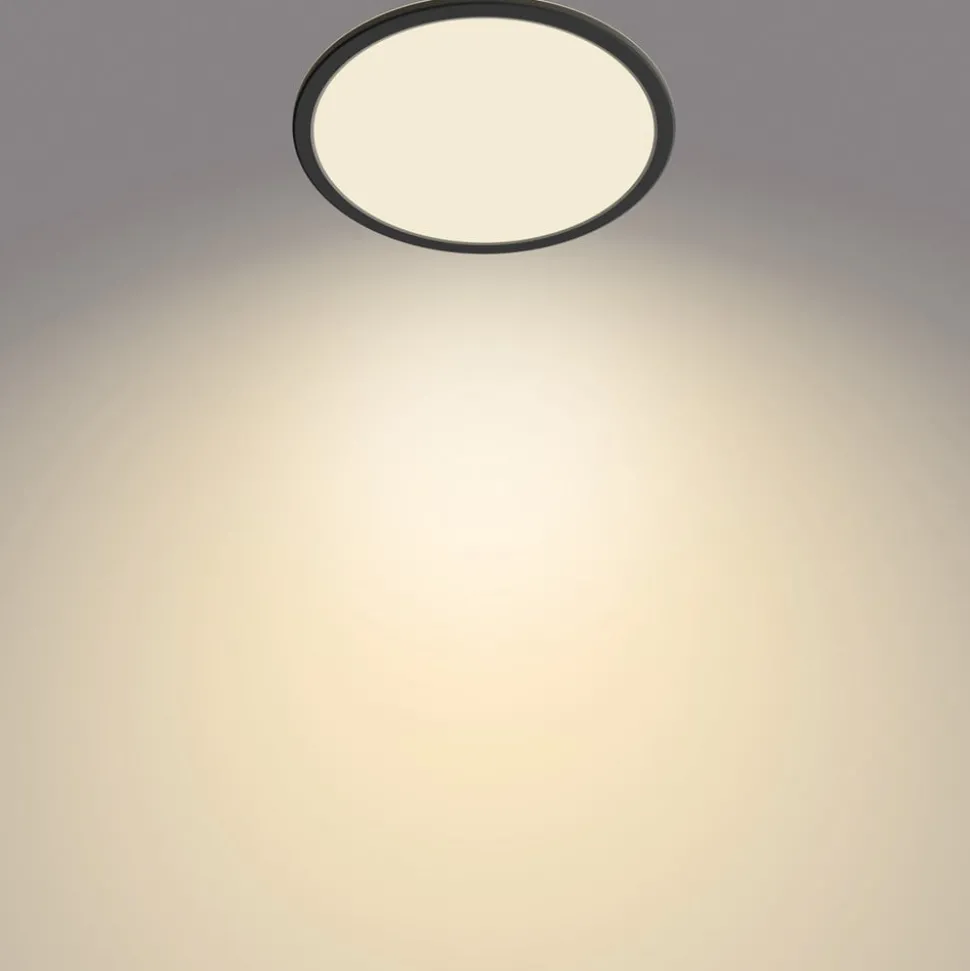 Philips SuperSlim LED IP44 2.700K Ø 24,5 cm zwart