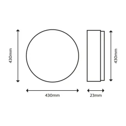 Philips SuperSlim plafondlamp 2.700K Ø42cm zwart