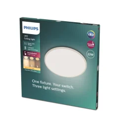 Philips SuperSlim plafondlamp 2.700K Ø42cm wit