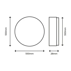 Philips SuperSlim plafondlamp 2.700K Ø54cm wit