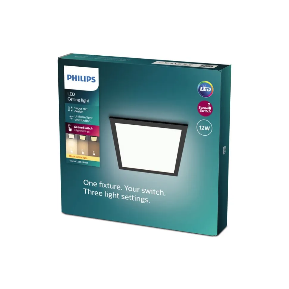 Philips Touch paneel 32,8 x 32,8cm 2.700K zwart