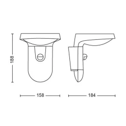 Philips Tyla LED buitenwandlamp, bewegingssensor
