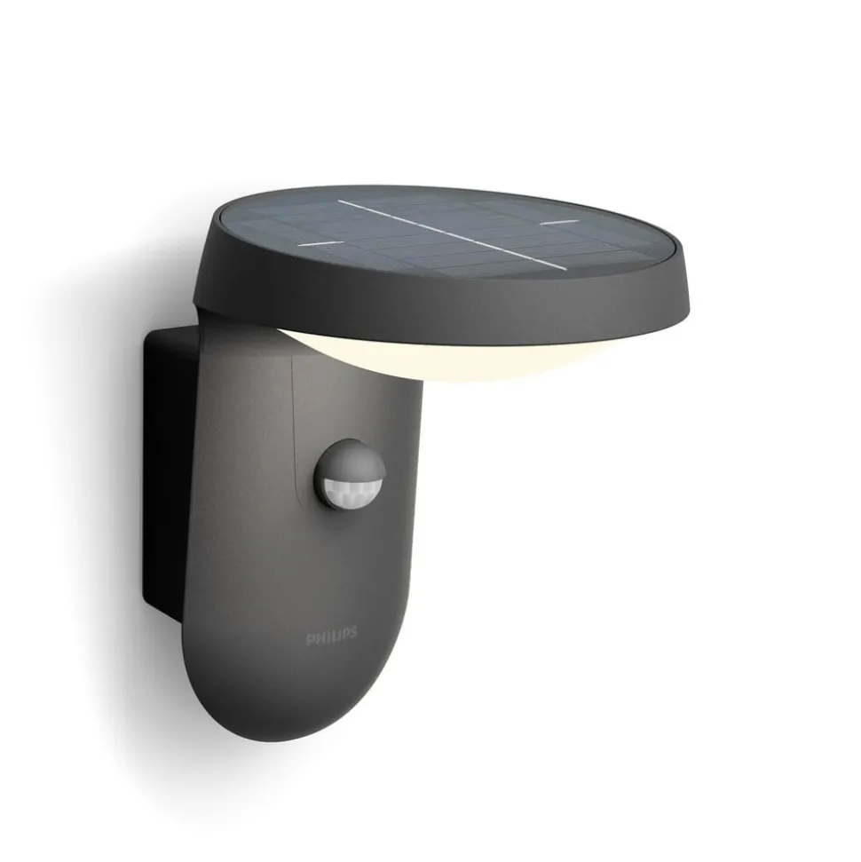 Philips Tyla solar-buitenwandlamp, sensor, A-label