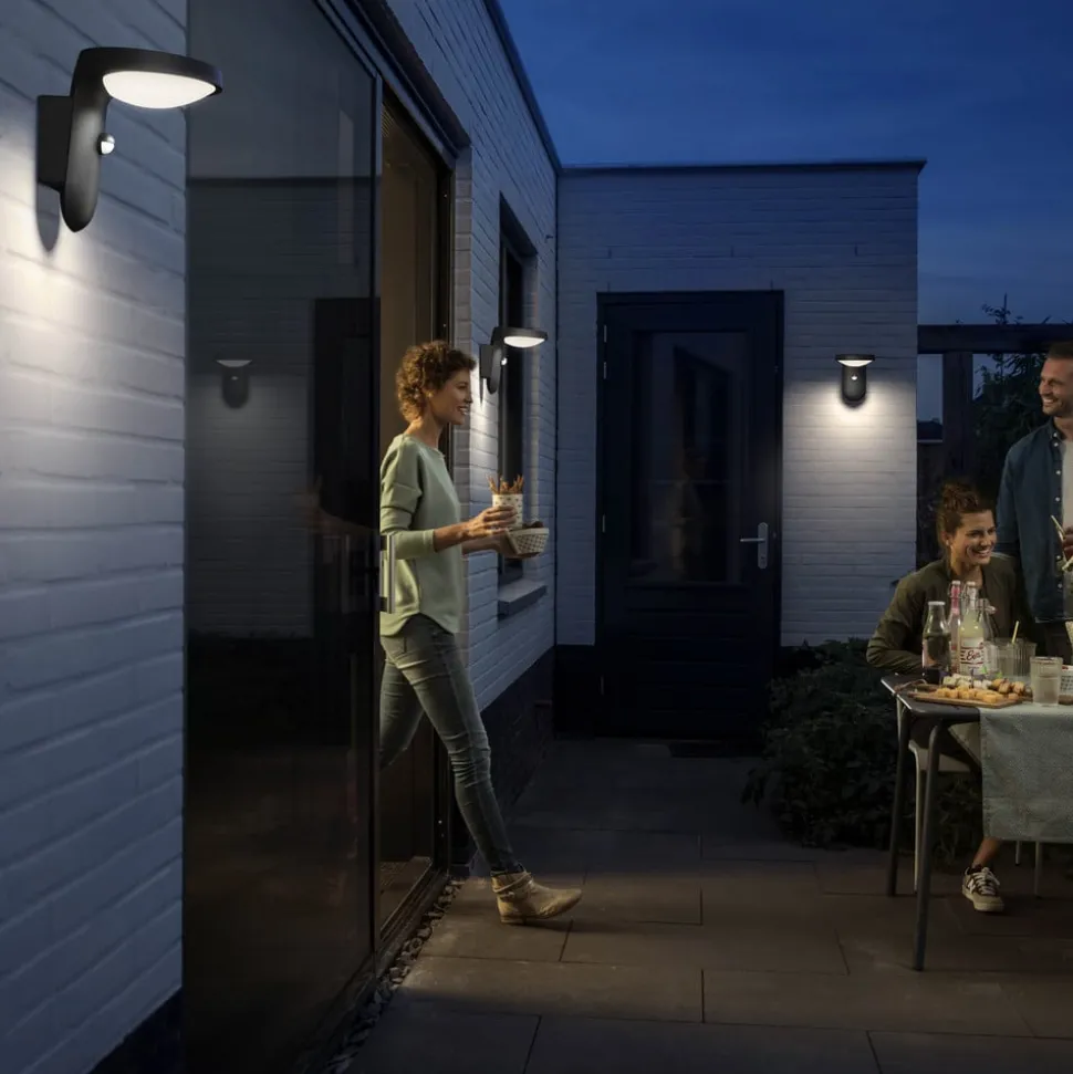 Philips Tyla solar-buitenwandlamp, sensor, A-label