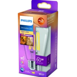 Philips Warmglow E27 LED lamp rustiek 5,9W helder