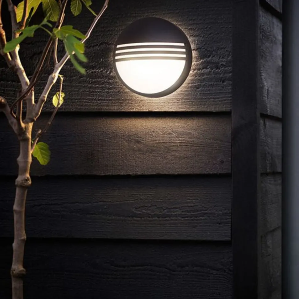 Philips Yarrow zwarte LED outdoor wandlamp