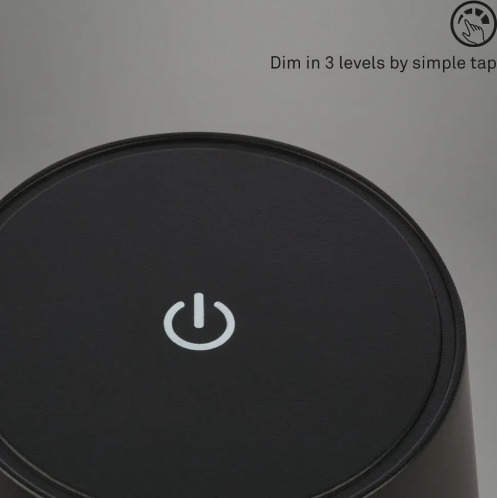 Piha LED tafellamp met oplaadbare batterij, zwart