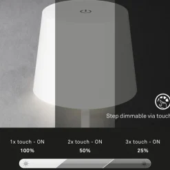 Piha LED tafellamp met oplaadbare batterij, wit