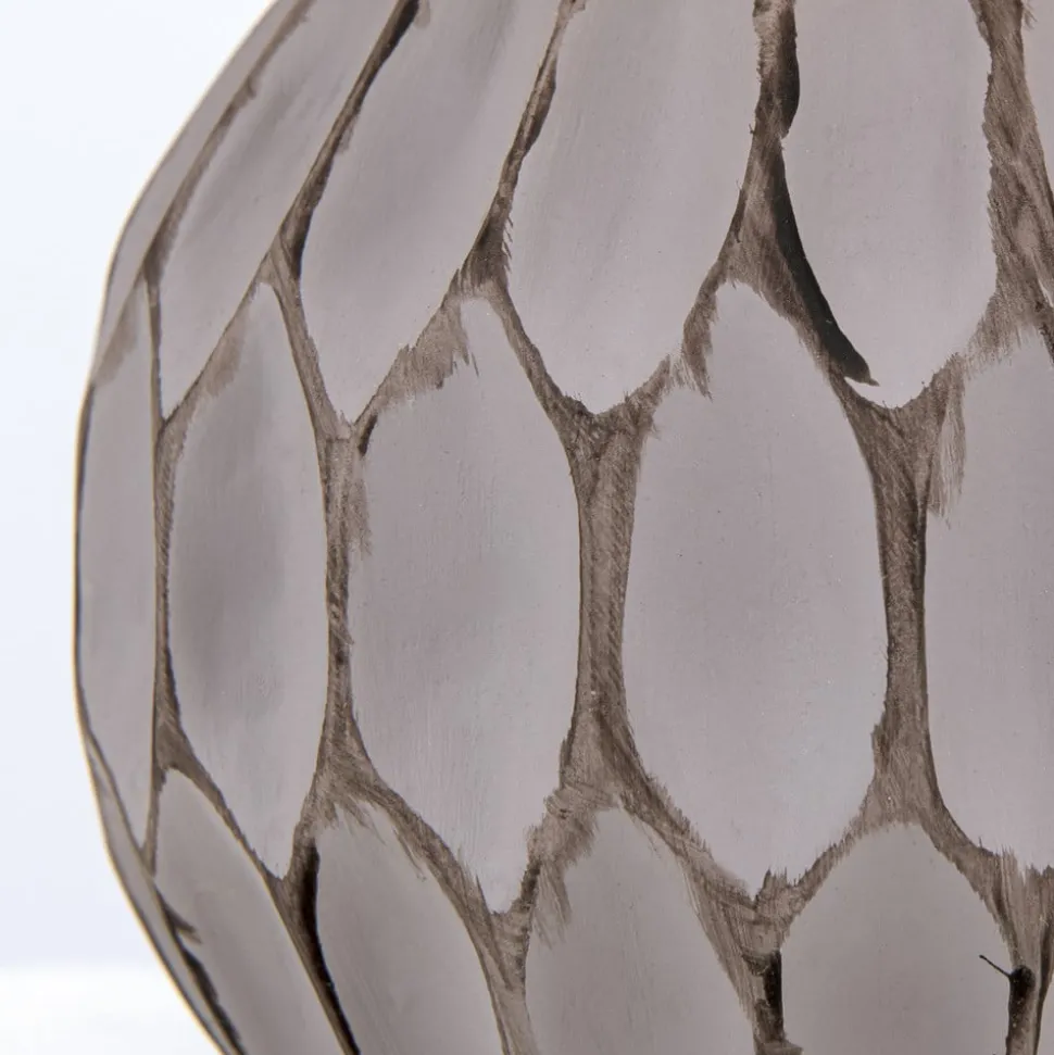 Pinia tafellamp, bruin, hoogte 27,5 cm, keramiek/linnen