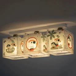Piraten plafondlamp met 3-lamps voor de kinderkamer