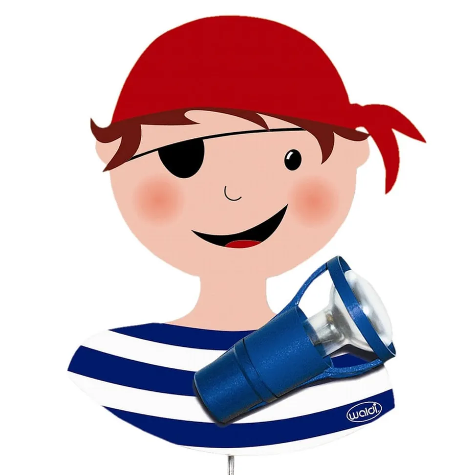 Piraten wandlamp voor kinderen, met schakelaar