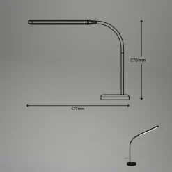 Pivaz LED tafellamp, touchdimmer, zwart