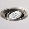 Plafond inbouwlamp Dione, IP44, 4.000 K, nikkel, dimbaar